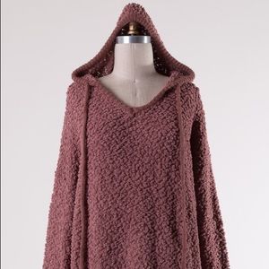 🔥last one🔥Hooded popcorn pullover sweater